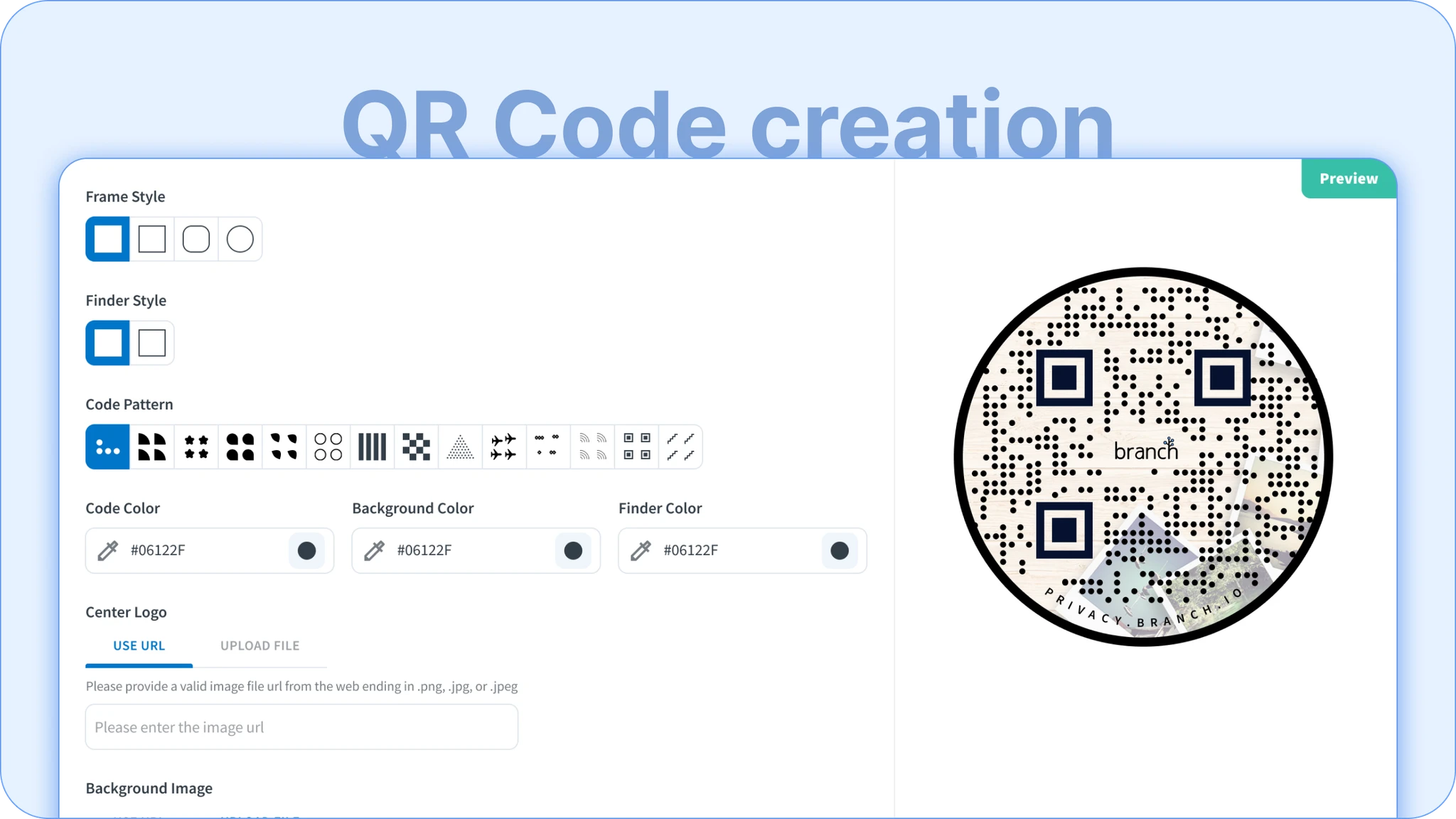 Branch QR code generator for enterprise campaigns