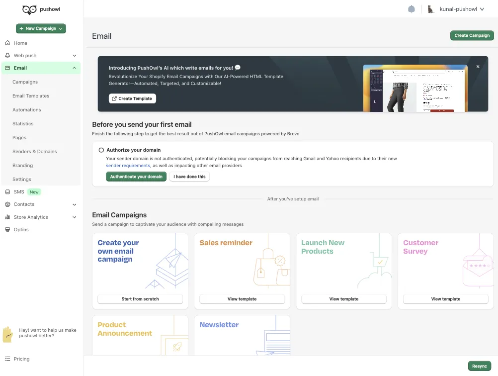 AI-generated email template ready to send