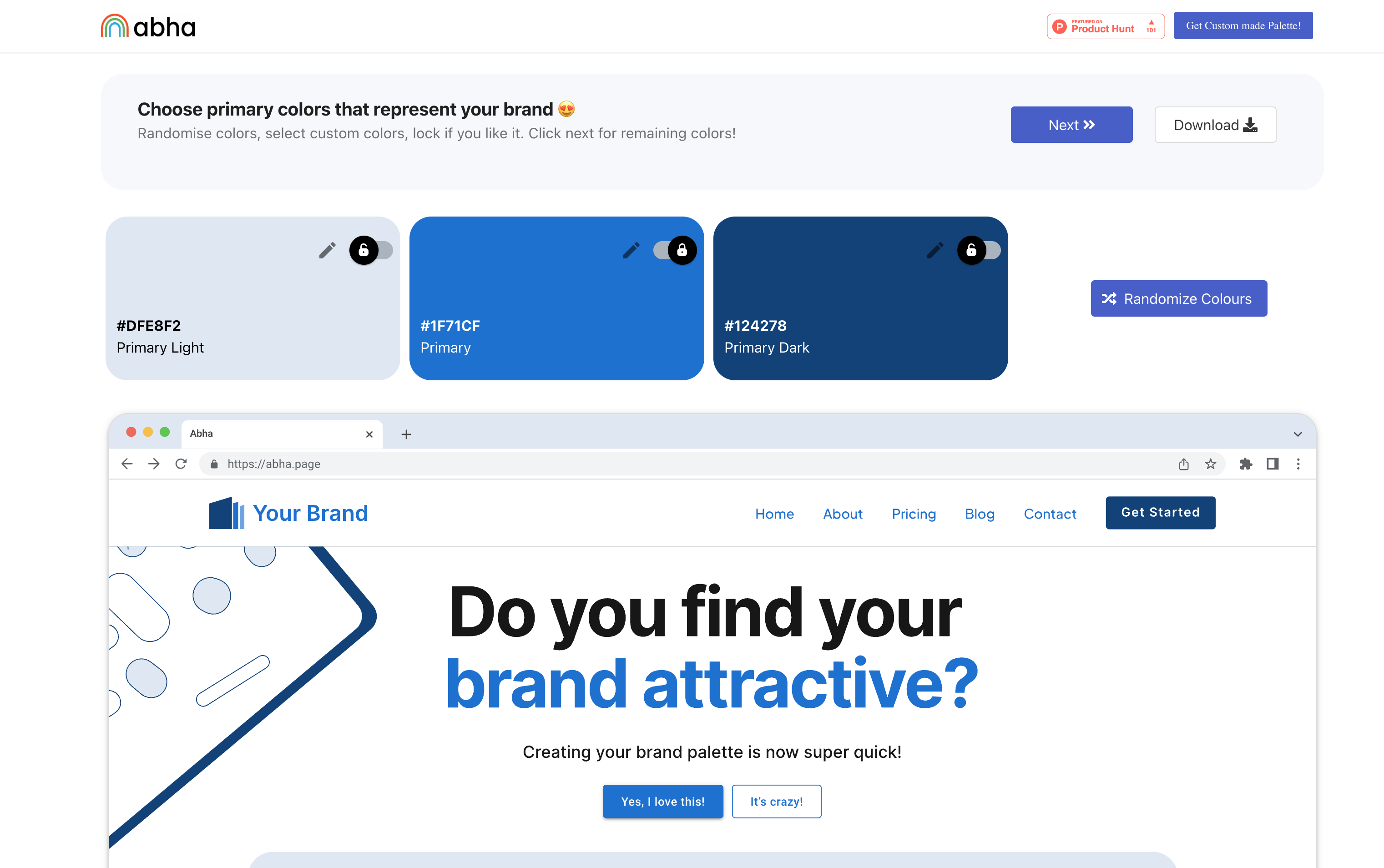 Abha palette generator preview
