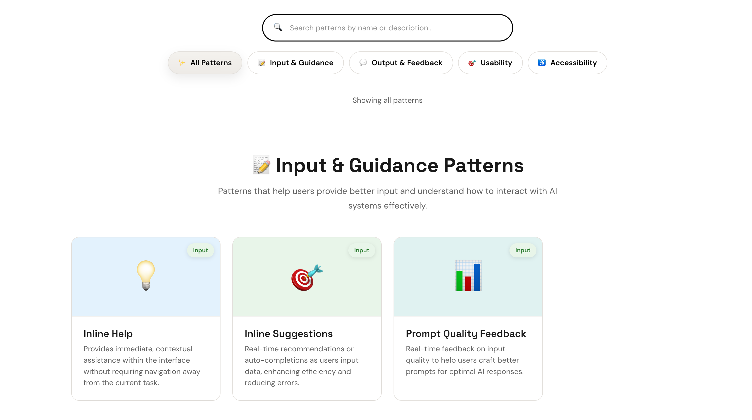 AI UX patterns analysis preview