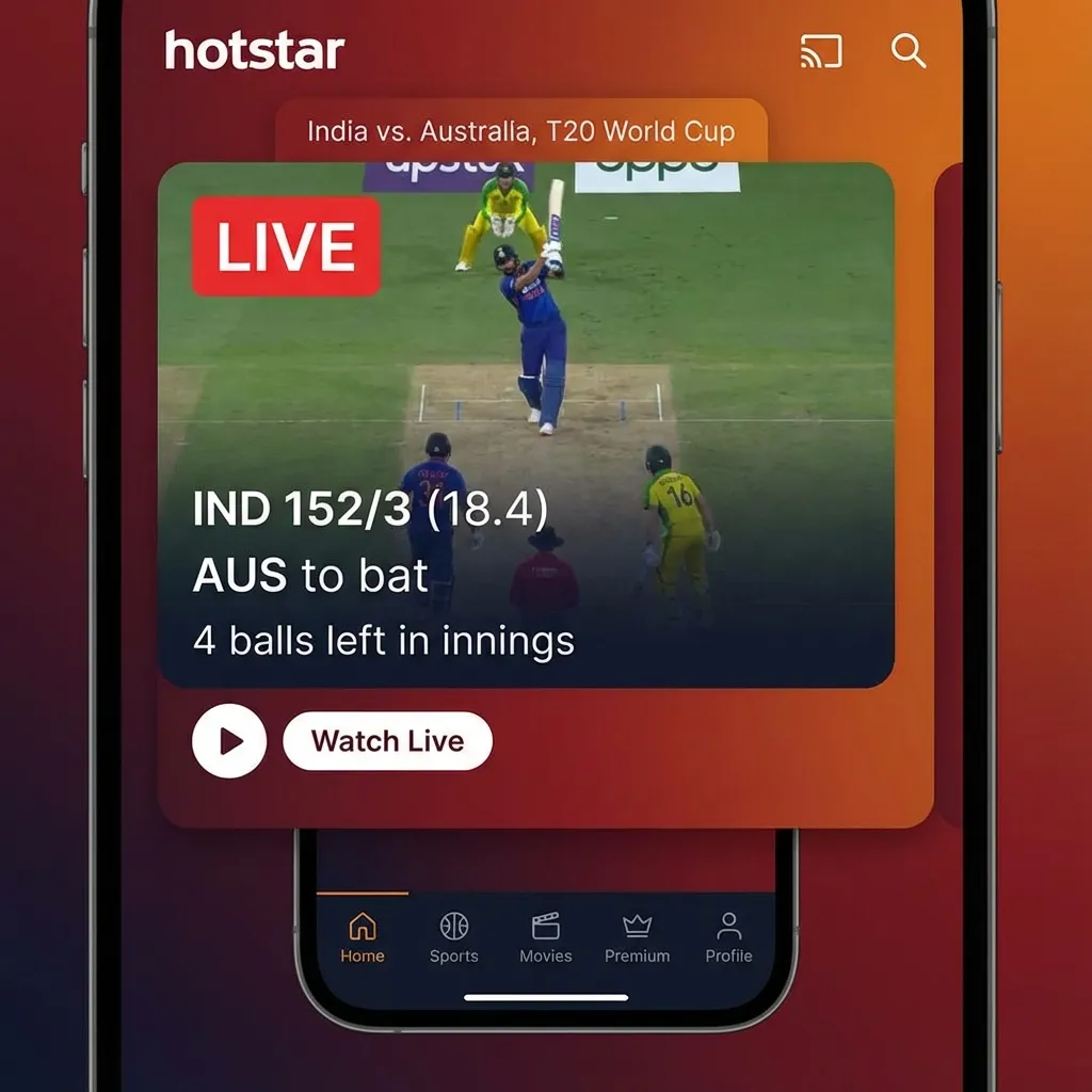 Hotstar dynamic watchlist interface showing personalized content recommendations